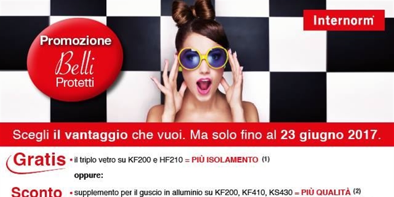 PROMOZIONE INTERNORM VALIDA ENTRO IL 31.07.2017