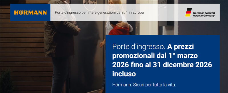 Promozione Hörmann 2026: qualità, sicurezza e design per la tua casa